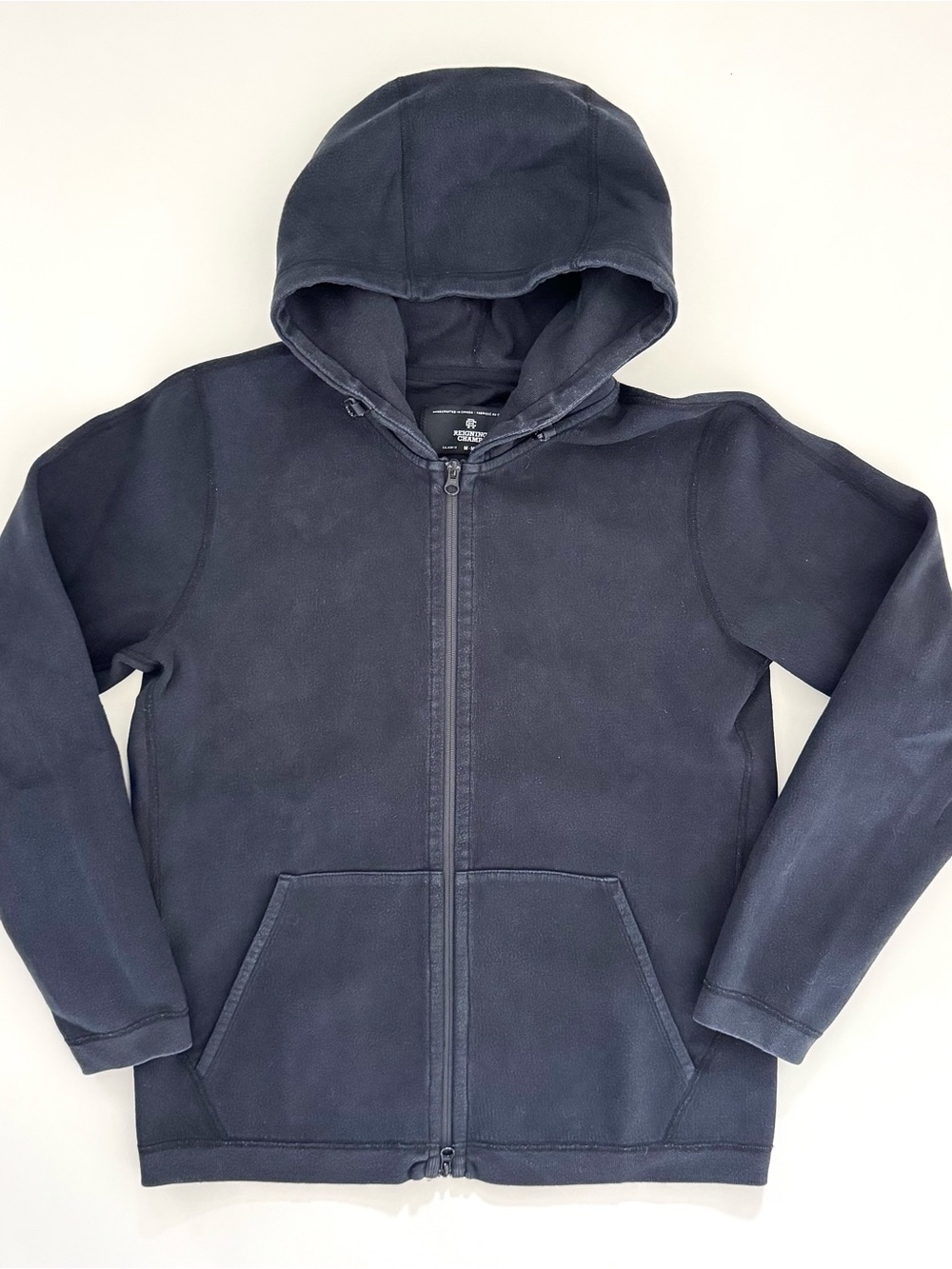 Reigning Champ Full Zip Cotton Hoodie In Dark Navy - Size M - Made In Canada - Picture 3 of 8